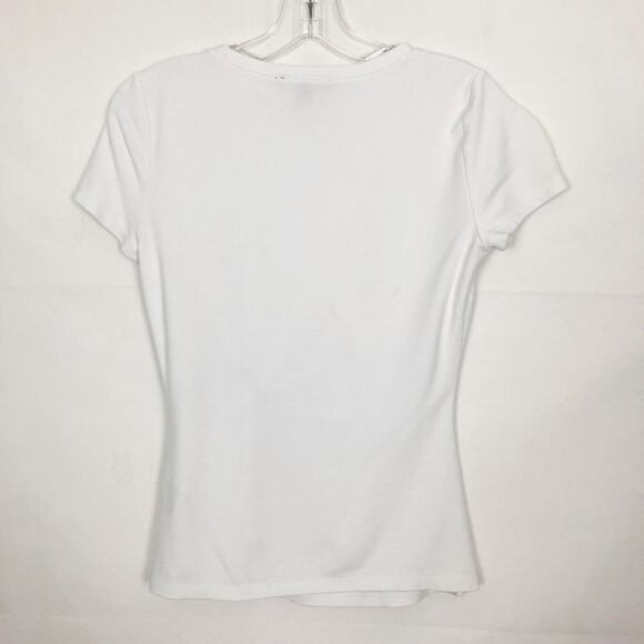 INC Twist Front Crew Neck White Top Size PS - Picture 5 of 9